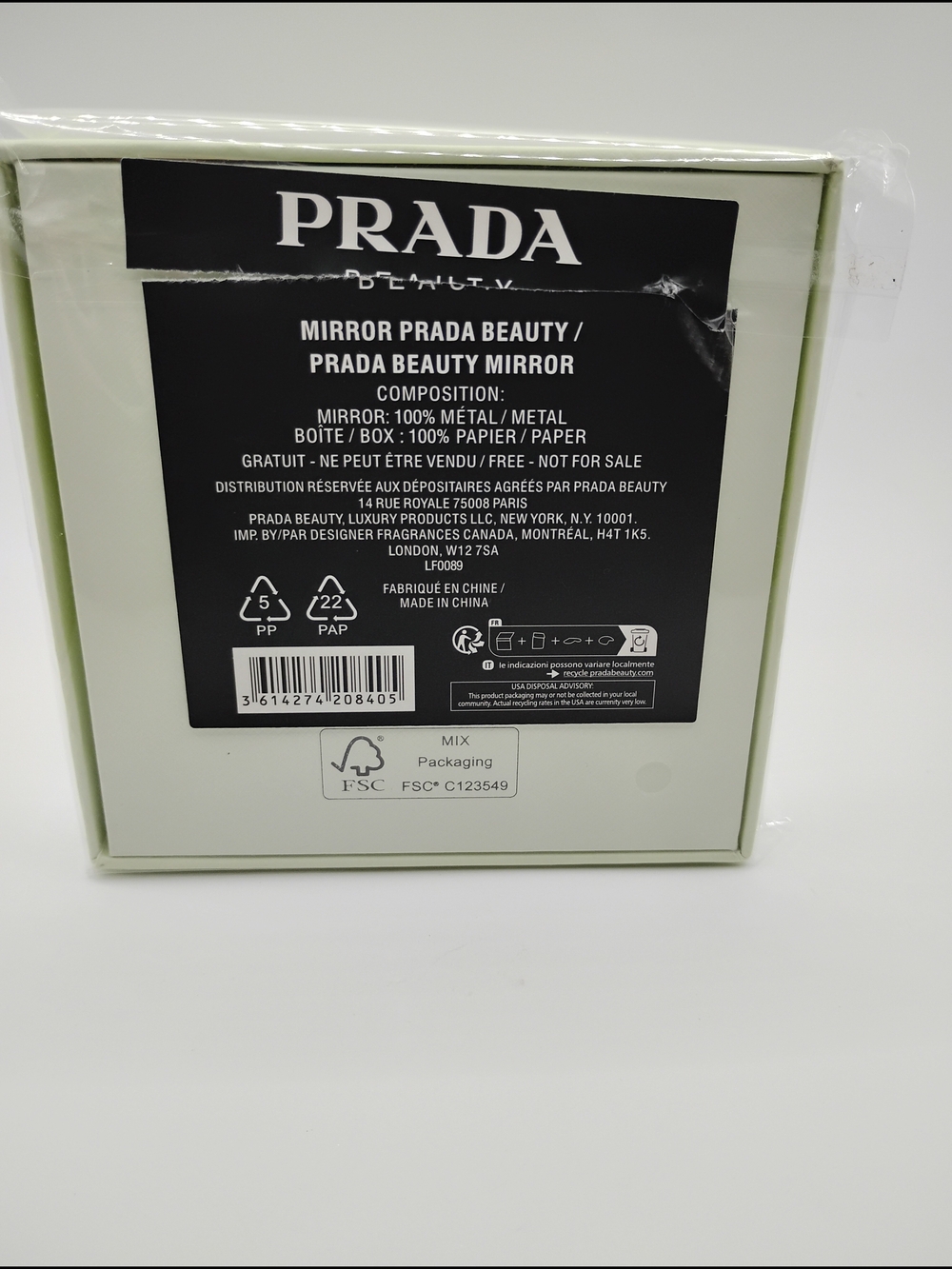 Prada Silver Compact Mirror BRAND NEW WITH THE BOX - Picture 7 of 7